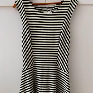 Striped Skater Dress with Princess Seams